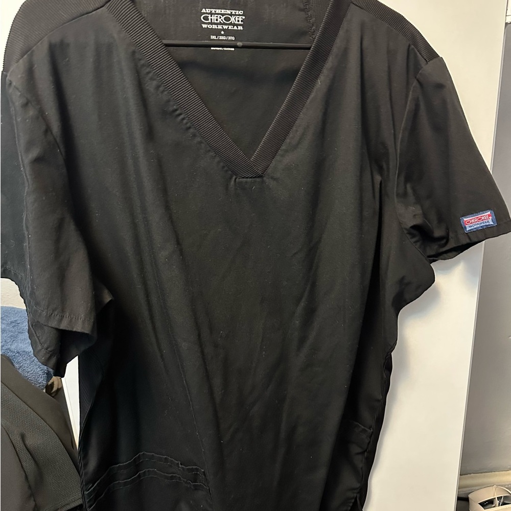 Cherokee Women's Black V-Neck Scrub Top